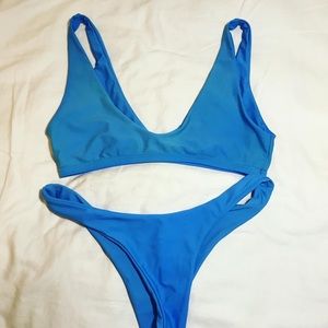 Blue zaful bikini set